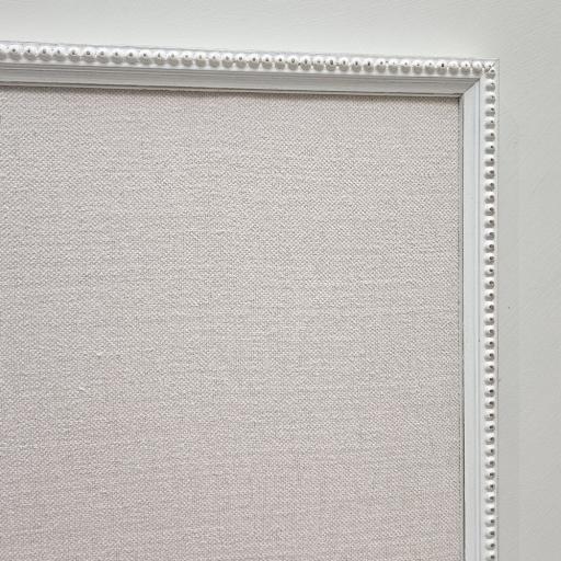 Shell Pink Linen Pinboard in Mini Bead Frame